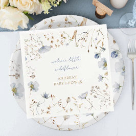 Servilleta De Papel Un Pequeño Flor Silvestre Está En Camino De Baby S