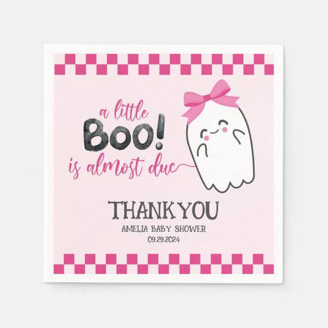 Servilleta De Papel Un pequeño inconveniente es casi una ducha de bebé (Anverso)