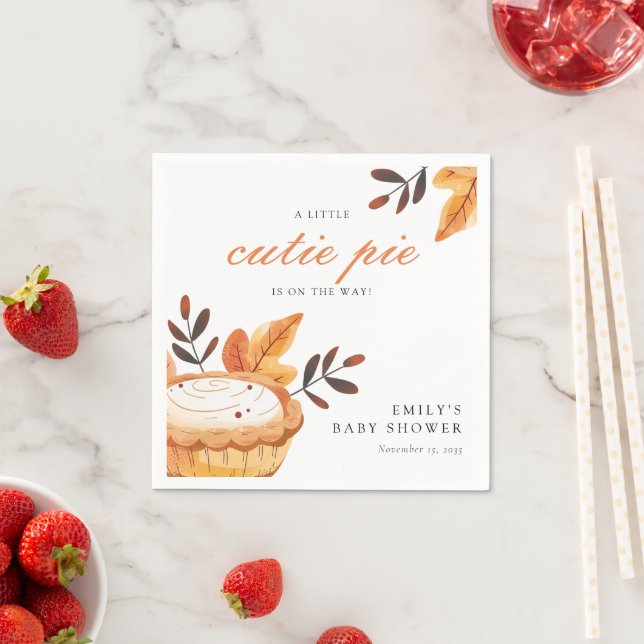 Servilleta De Papel Un pequeño muelle de caída de Baby Shower floral (In situ)