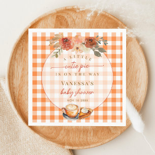 Servilleta De Papel Un pequeño pastelito floral Baby Shower con tema d