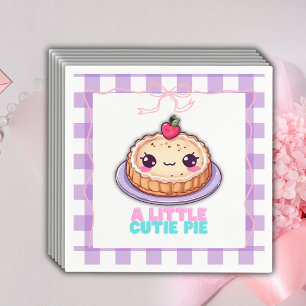 Servilleta De Papel Un Pequeño Pie De Kawaii Púrpura Plantó Baby Showe