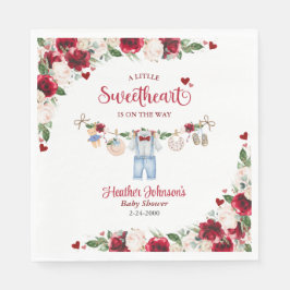 Servilleta De Papel Un pequeño querido Valentine Boy Baby Shower