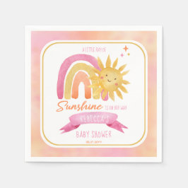 Servilleta De Papel Un pequeño rayo de luz solar Chica Baby Shower