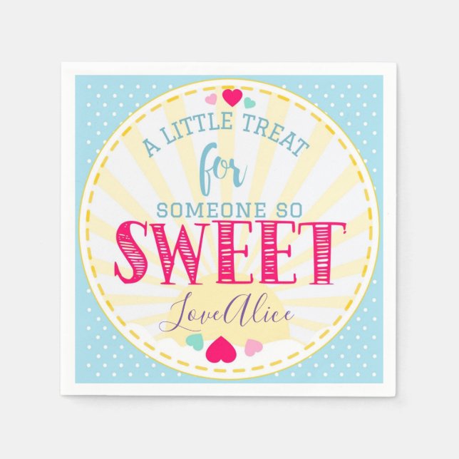 Servilleta De Papel Un pequeño regalo para alguien tan dulce (Anverso)