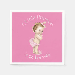 Servilleta De Papel Un pequeño rosa de princesa Baby Shower