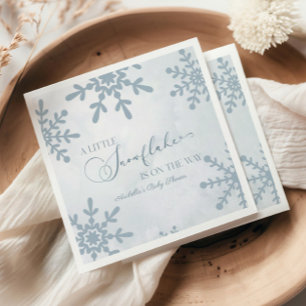 Servilleta De Papel Un pequeño Snowflake Winter Wonderland Baby Shower