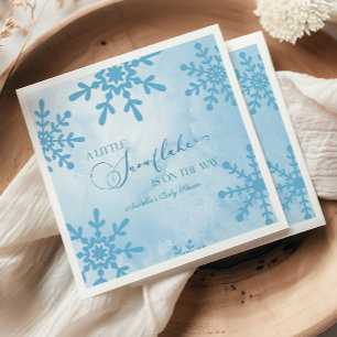 Servilleta De Papel Un pequeño Snowflake Winter Wonderland Baby Shower