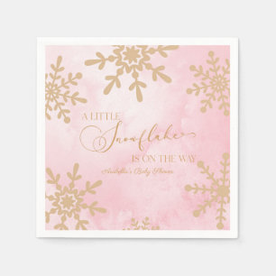 Servilleta De Papel Un pequeño Snowflake Winter Wonderland Baby Shower