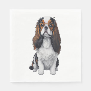 Servilleta De Papel Un perro lindo Rey Charles Spaniel