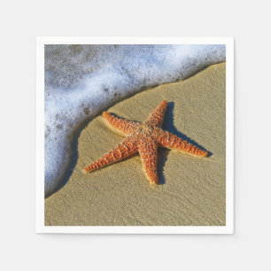 Servilleta De Papel Un pez estrella en la playa