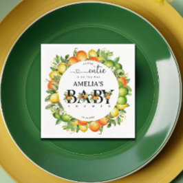 Servilleta De Papel Un poco cursi Naranja Citrus Baby Shower Napkins