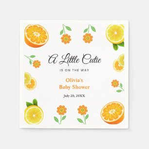Servilleta De Papel Un poco cursi Naranja de limón Citrus Baby Shower