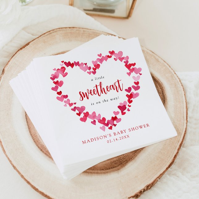 Servilleta De Papel Un poco de amor Valentine Baby Shower (Subido por el creador)