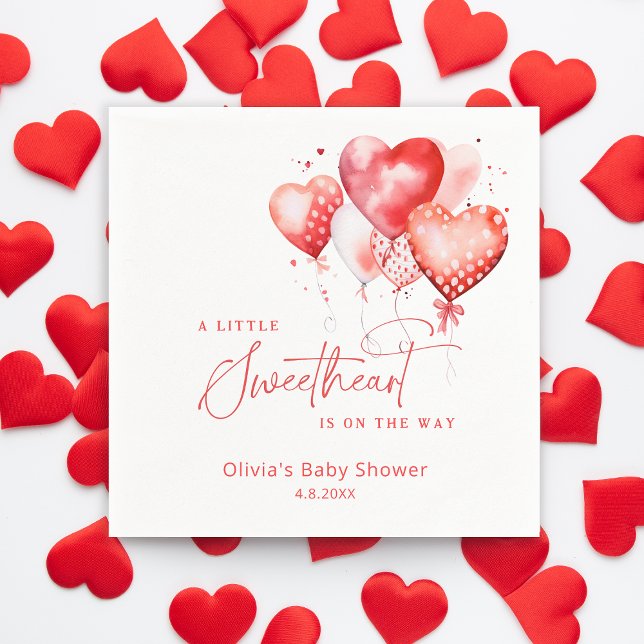 Servilleta De Papel Un poco de amor Valentine Baby Shower (Subido por el creador)