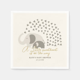 Servilleta De Papel Un poco de Baby Shower neutral para un elefante qu