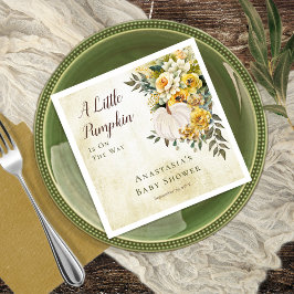 Servilleta De Papel Un poco de calabaza cosecha de oro Baby Shower flo