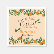 Un poco de corbata en el camino Naranja Baby Showe