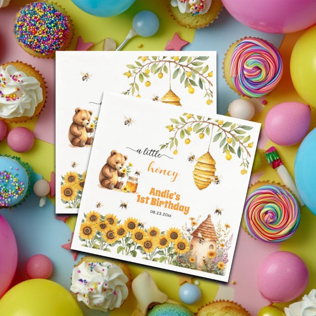 Servilleta De Papel Un poco de miel en cualquier año cumpleaños (Subido por el creador)