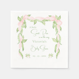 Servilleta De Papel Un poco dulce Chica rosado Baby Shower