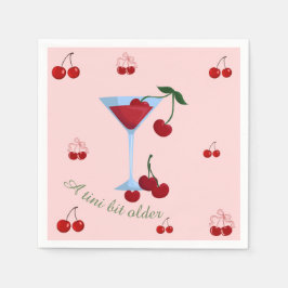 Servilleta De Papel Un Poco Más Viejo Cumpleaños Cherrytini