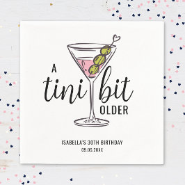 Servilleta De Papel Un Poco Más Viejo Cumpleaños Martini Dibujado a Ma
