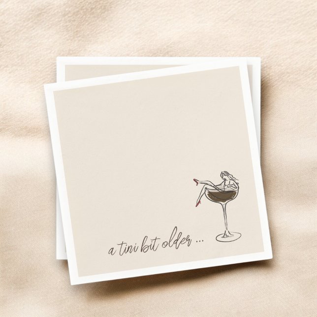 Servilleta De Papel Un poco más viejo Espresso Martini Cumpleaños (Subido por el creador)