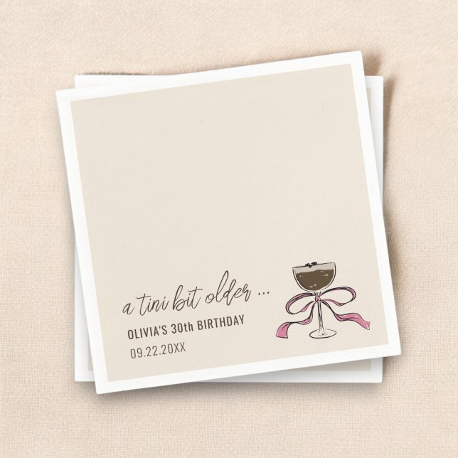 Servilleta De Papel Un poco más viejo Espresso Martini Cumpleaños (Subido por el creador)