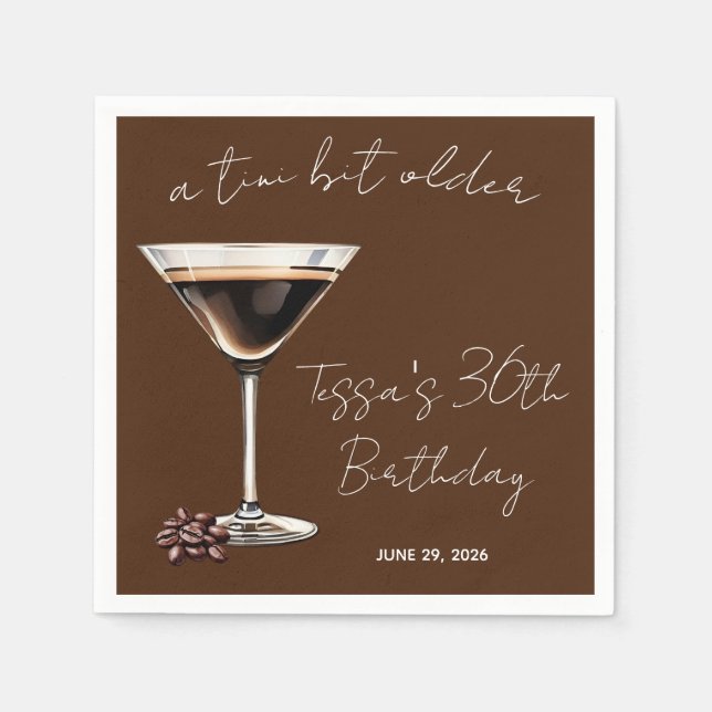 Servilleta De Papel Un poco más viejo Espresso Martini Fiesta temática (Anverso)