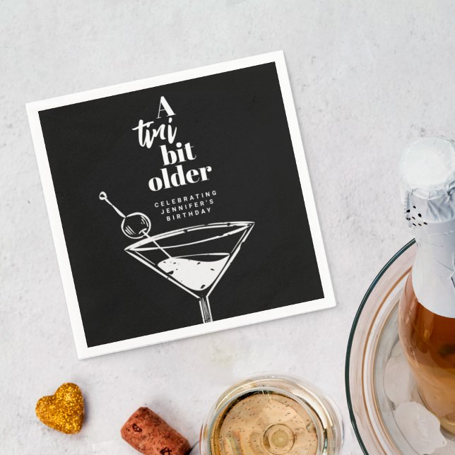 Servilleta De Papel Un poco más viejo Martini Partido de Cumpleaños Ne (Subido por el creador)