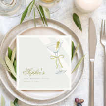 Un poco más viejo Olive Martini Cocktail Cumpleaño