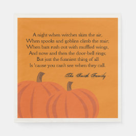 Servilleta De Papel Un poema de Halloween