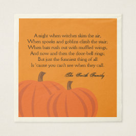 Servilleta De Papel Un poema de Halloween