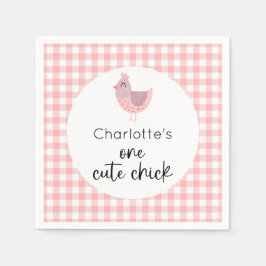 Servilleta De Papel Un polluelo lindo primer cumpleaños