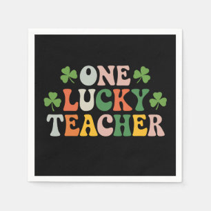 Servilleta De Papel Un profesor afortunado enseñando retro en el día d