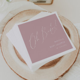 Servilleta De Papel Un Rosa delicioso y polvoriento Oh servilletas Bab