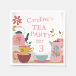 Servilleta De Papel Un Té Extraño Para Tres Chicas Cumpleaños
