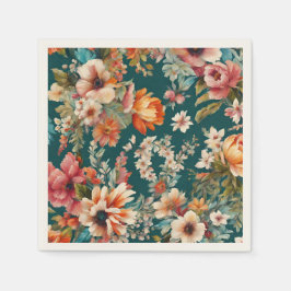 Servilleta De Papel Una asombrosa pintura veraniega floral