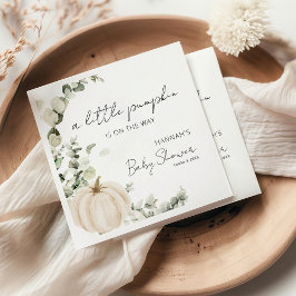 Servilleta De Papel Una calabaza está en camino a Baby Shower