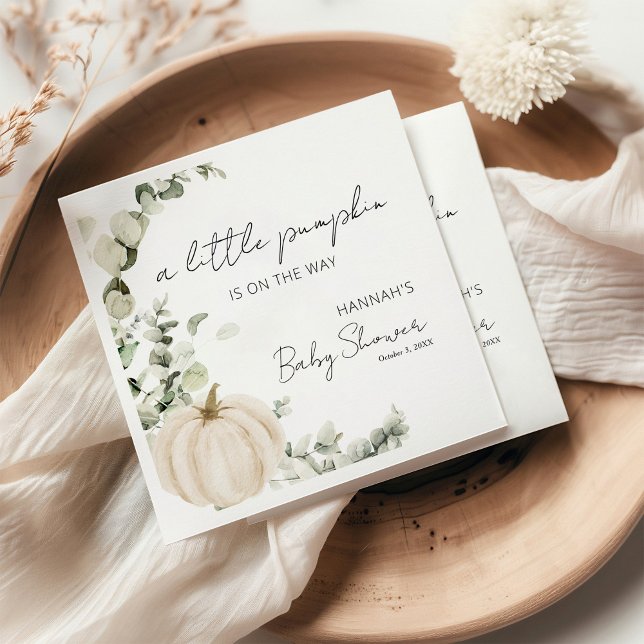 Servilleta De Papel Una calabaza está en camino a Baby Shower (Subido por el creador)