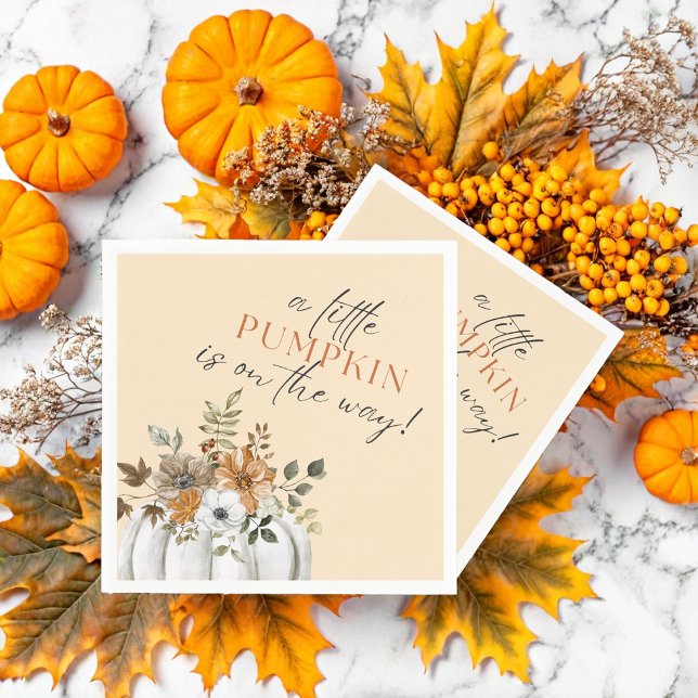 Servilleta De Papel Una calabaza está en camino - Baby Shower (Subido por el creador)