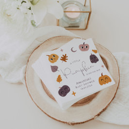 Servilleta De Papel Una Calabaza Está En Camino De Baby Shower