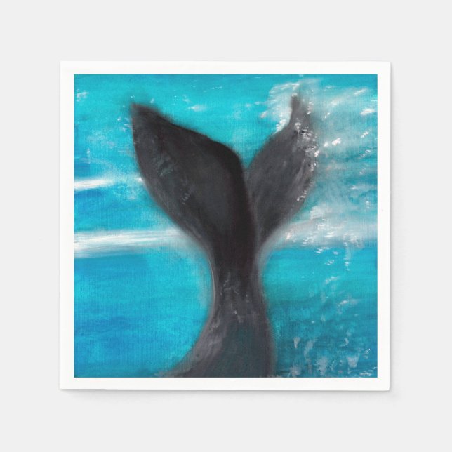 Servilleta De Papel Una cola de ballena (Anverso)