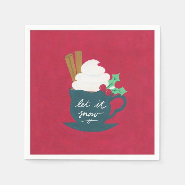 Servilleta De Papel Una copa de Let It Snow (Anverso)