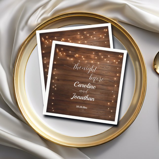 Servilleta De Papel Una cuerda rústica maderera ilumina la noche anter (Subido por el creador)