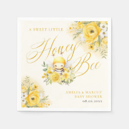 Servilleta De Papel Una dulce y pequeña fiesta de bebé de abeja de mie