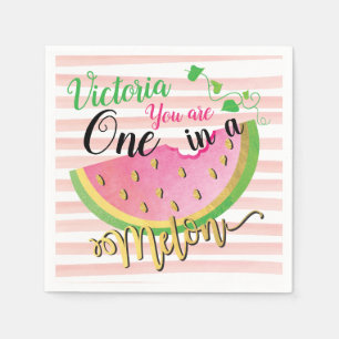 Servilleta De Papel Una en Melon Birthday Watermelon papel servilletas