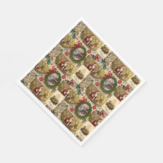 Servilleta De Papel Una Feliz Época de Navidad (Esquina)