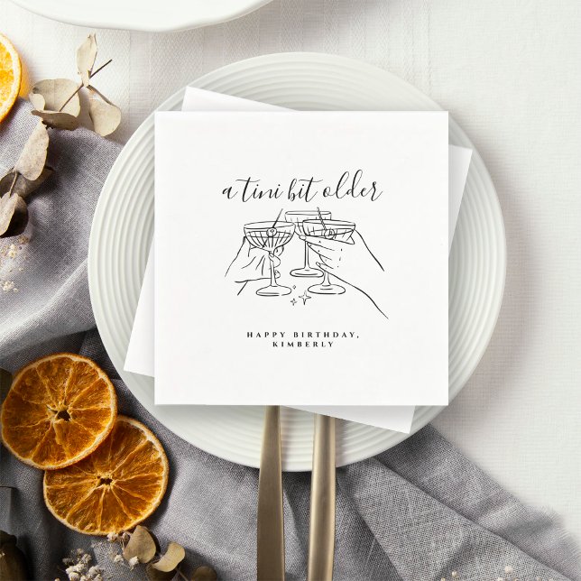Servilleta De Papel Una fiesta de cumpleaños chic con martini blanco A (Subido por el creador)