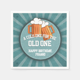Servilleta De Papel Una Fría para el Cumpleaños del Viejo
