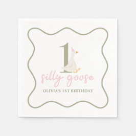 Servilleta De Papel Una gallina rosa y verde